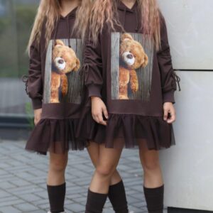 Oversize ruda suknelė 110-146