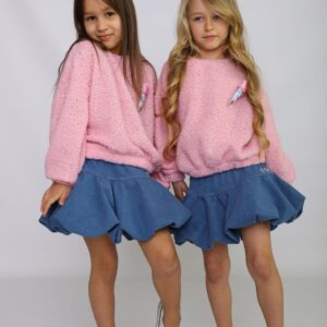 Jaukus megztukas | Dvi spalvos