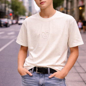 Paaugliški marškinėliai berniukams su minimalistiniu logotipu