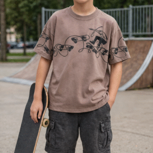 Vaikiški marškinėliai berniukams su skate printu