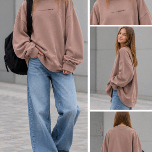 Stipriai OVERSIZE stiliaus džemperis | UNISEX |Dvi spalvos | 134–176